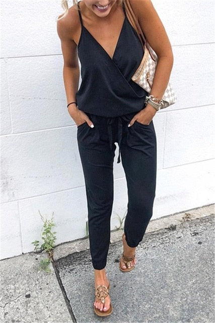 Missufe Sexy Leopard Print Off Shoulder Jumpsuit Halter Split Loose Long Playsuit Bandage Rompers Club Party Overalls For Women